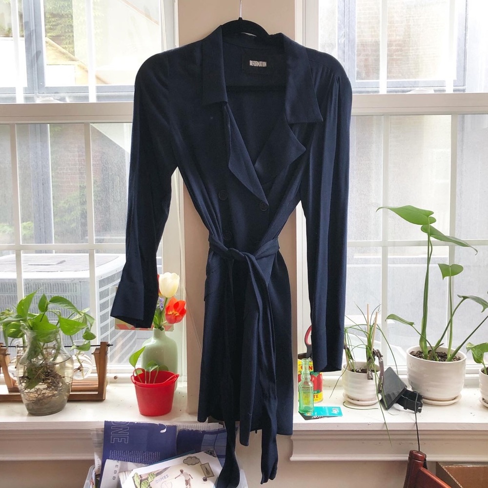 SOLD Reformation Trammel tuxedo dress
